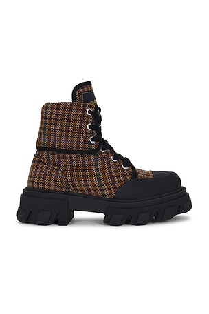 Cleated Canvas Wool Boot Ganni