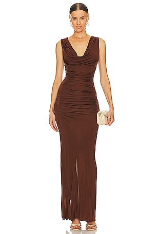 GAUGE81 Ina Maxi Dress in Chocolate | REVOLVE