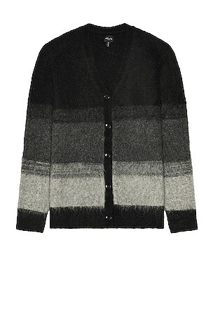 Good Man Brand Brushed Mohair Cardigan in Black | REVOLVE