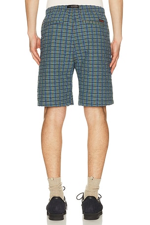 Gramicci O.G. G-Short Seersucker Plaid in Blue. Size L. Also