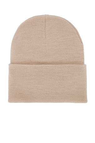 GCDS Logo Beanie in Cream