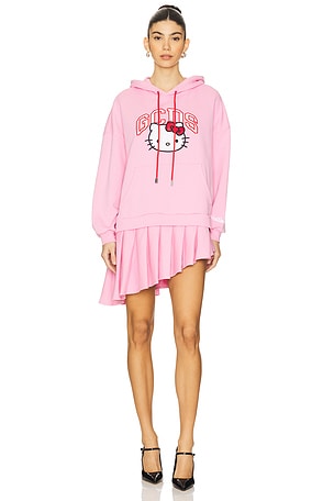 Hello Kitty Logo Hoodie Mini Dress GCDS