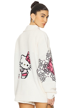 Hello Kitty Argyle Full Zip Cardigan GCDS