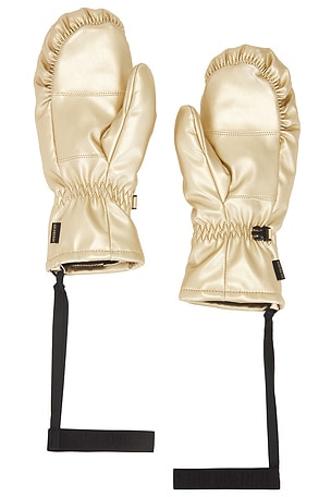 Goldbergh Charmer Mittens in Metallic Gold