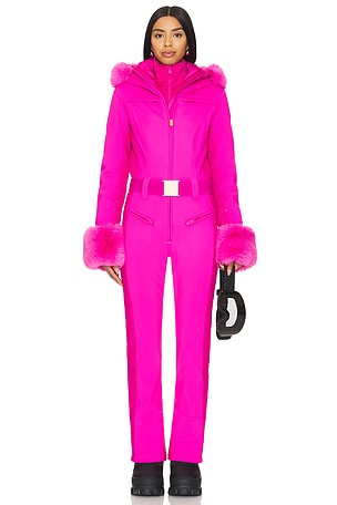 Angele Softshell Ski Suit With Fur Cuffs Goldbergh