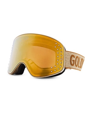 Goldbergh Highlight Frameless Swarovski Crystals Ski Goggle in Metallic Gold