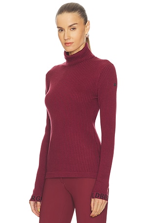 Goldbergh Mira Long Sleeve Knit Sweater in Burgundy