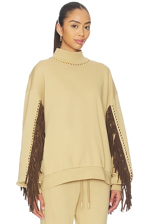 Goldbergh Frenzy Crew Neck Sweater in Tan. Size XS. Also