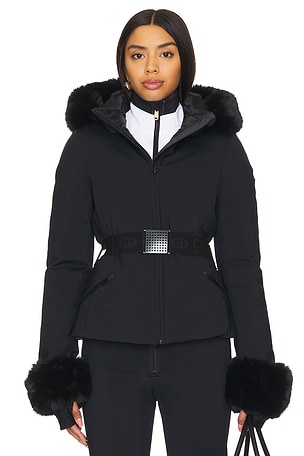 Giselle Softshell Down Jacket With Fur Cuffs Goldbergh