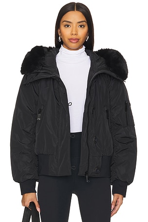 Jeanne Bomber Jacket With Faux Fur Goldbergh