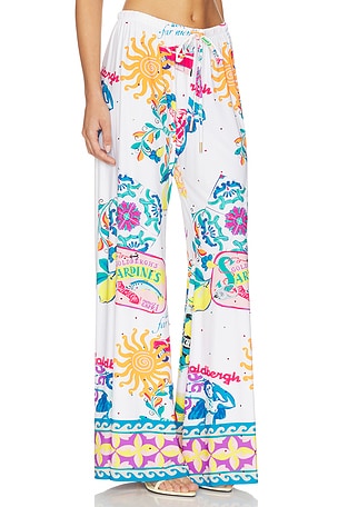 Goldbergh Zenzera Pants in White,Blue