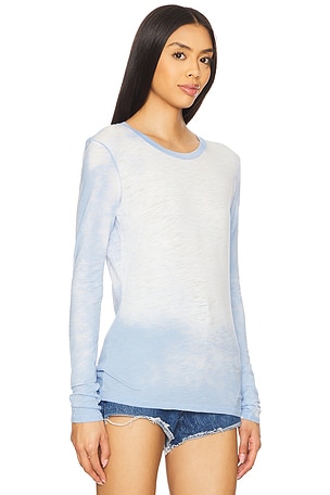 Goldie Gradient Long Sleeve Tee in Baby Blue