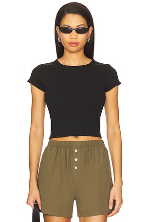 Pointelle Baby Tee Goldie
