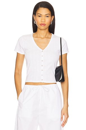 Pointelle Short Sleeve Cardi Goldie