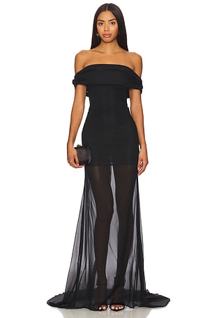 Jay godfrey off the shoulder gown hotsell