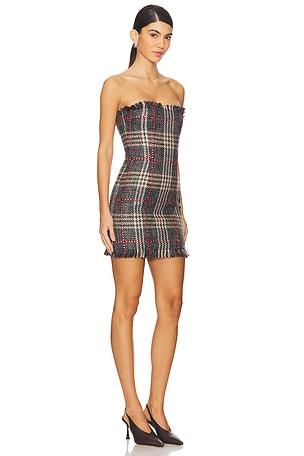 GIUSEPPE DI MORABITO Plaid Dress in Grey