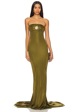 VESTIDO LARGO STRAPLESS GIUSEPPE DI MORABITO