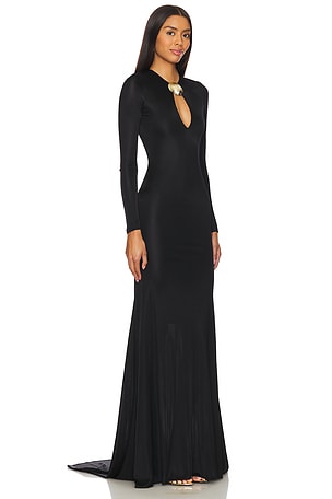 GIUSEPPE DI MORABITO Long Sleeve Gown in Black