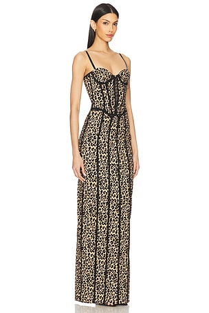 GIUSEPPE DI MORABITO Bustier Maxi Dress in Tan