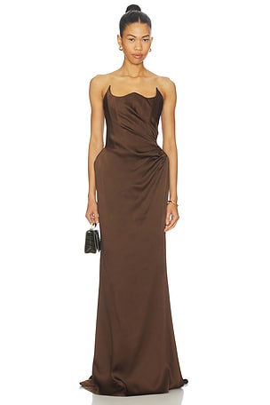 GIUSEPPE DI MORABITO Long Dress in Brown