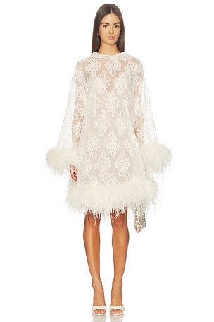 Feather Lace Mini Dress GIUSEPPE DI MORABITO