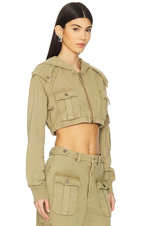 GIUSEPPE DI MORABITO Utility Hoodie in Army