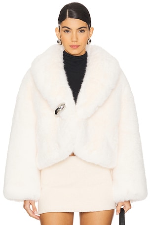 Cropped Faux Fur Jacket GIUSEPPE DI MORABITO