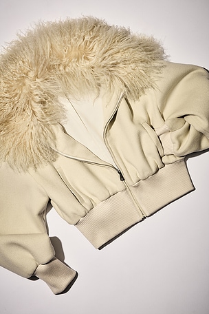 Faux Fur Collared Bomber Jacket GIUSEPPE DI MORABITO