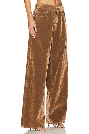 GIUSEPPE DI MORABITO Velvet Trousers in Brown