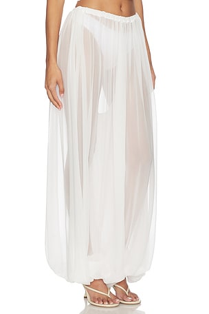 Giuseppe di morabito pantalón con trabillas wide leg en color blanco