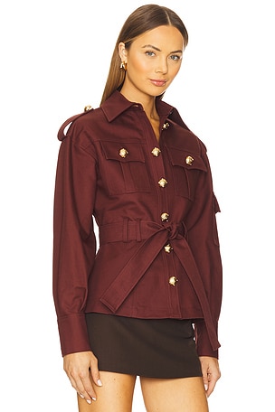GIUSEPPE DI MORABITO Button Up Shirt in Wine,Burgundy