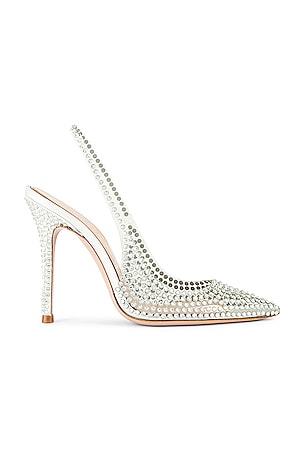 BY FAR Eliza Heel in Silver REVOLVE