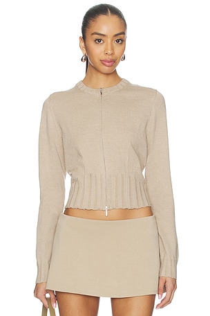 Geel Dennis Cardigan in Taupe