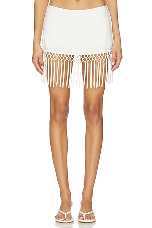 x REVOLVE Aria Tassel Skirt Geel