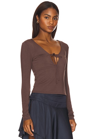 Geel Jackson Top in Brown