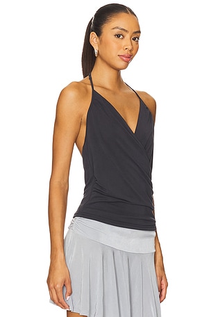 Geel Julian Halter Top in Charcoal