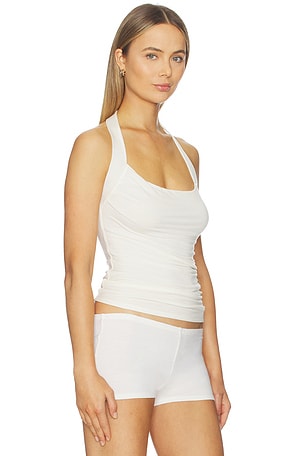 Geel Isabelle Halter Top en Blanc