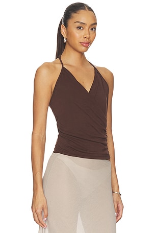 Geel Julian Halter Top in Chocolate