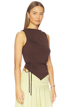 Geel Portia Top in Chocolate