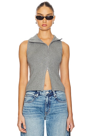 Double Zip Vest Geel