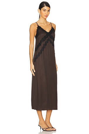 Gestuz Sachi Slip Dress in Chocolate