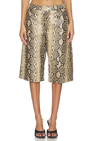 Allis Mid Waist Snake Shorts Gestuz