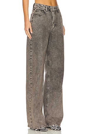 Gestuz Brenda High Waisted Wide Jeans in Grey