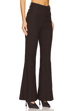 Gestuz Stellanor High Waisted Flare Pants in Brown