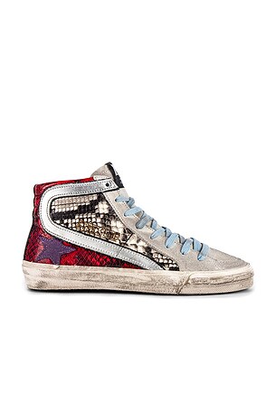 Red and Purple Sneakers with Snake Print Naturalizer Aileen Plum Rouge Red Snake Print Leather Slip  main image 2