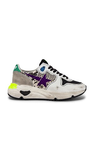 Golden Goose Running Sole Sneaker in Natural Snake Violet REVOLVE