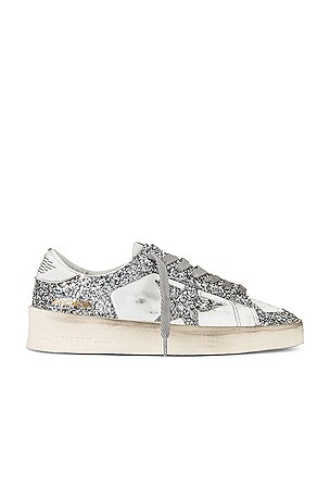 シューズ・サンダルその他 Golden  Stardan white/glitter silver sneaker Women's Stardan sneakers with silver glitter | Golden Goose