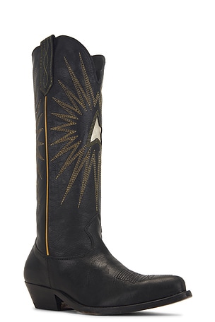 Golden Goose Wish Star Boot in Black
