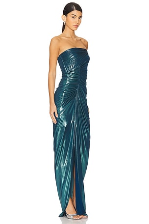 Gaurav Gupta The Reflection Jersey Gown in Teal