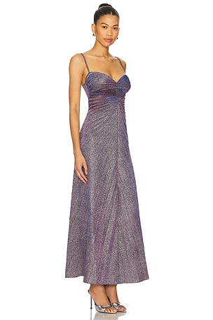 Georgia Hardinge Relic Dress Metallic in Metallic Silver